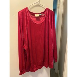 Worn once, pink velvet Anthropologie sweatshirt!